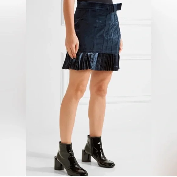 🎲PHILLIP LIM velvet & metallic mini skirt - Picture 3 of 14